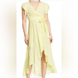 Area StarsTie Front Long Ruffle Dress